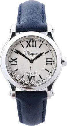 Chopard Pre-owned Happy Sport Automatic Watch - Dames - Vintage Horloges - Blauw - ONE Size - Leer - Vintage