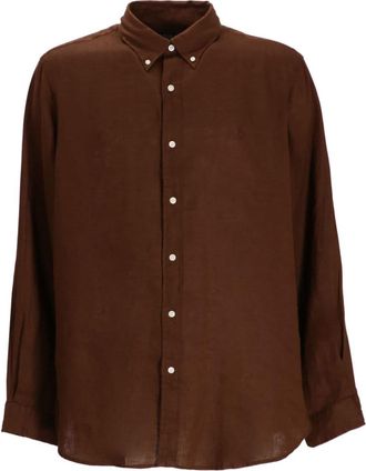 Polo Ralph Lauren long-sleeve sport shirt - men - Cotton - L - Brown