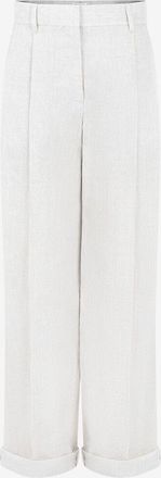 Brunello Cucinelli Ausgewaschene Leinenhose mit weitem Bein Wide Pleated