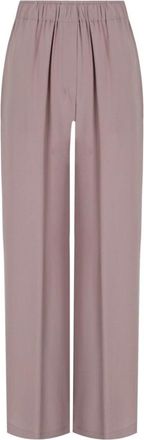 Federica Tosi Mauve Cr&ecirc;pe Wijde Pijp Broek - Dames - Wijde Broeken - Roze - M - Broeken
