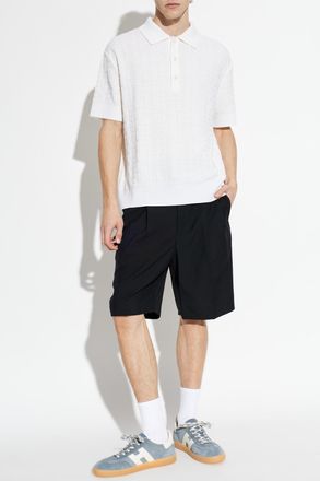 Balmain Monogram Polo, Mens, Cream