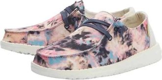 Hey Dude Wendy Womens Multi Tie Dye Slip-On Moc Toe Casual Shoes ZAP2376