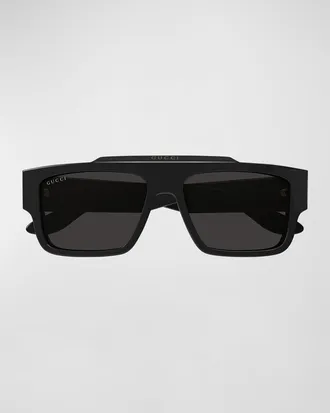 Gucci Men & apos;s GG1460Sm Acetate Rectangle Sunglasses