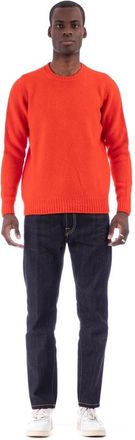 Drumohr Maglia Girocollo - Heren - Ronde hals truien - Rood - L - Wol - Truien & Vesten