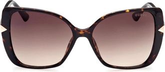 Guess Metalen Frame Zonnebril Lente/Zomer Collectie - Dames - Zonnebrillen - Bruin - 56 MM - Accessoires