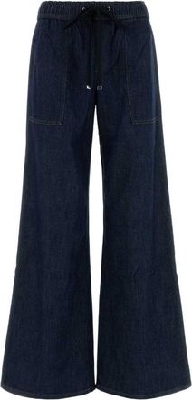 7 For All Mankind Dark Blue Flared High Rise Jeans
