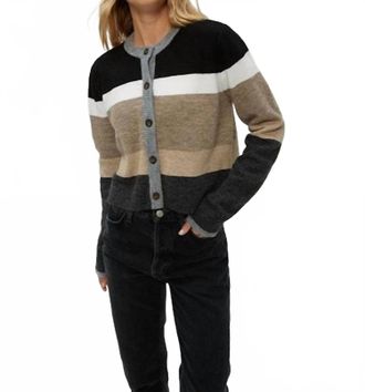 Michael Stars Fiona Stripe Sweater Top In Neutral Stripe