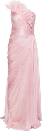 Iris Serban Abito da sera Elemiah con finitura in piume - Rosa