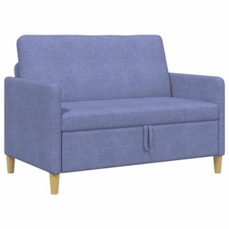 vidaXL Divano Con Storage Blu Jeans 122 X 78 X 87 Cm Poliestere Vidaxl