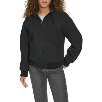 Levi's Work Cotton Canvas Zip Jacket in Black at Nordstrom Rack, Size X-Small