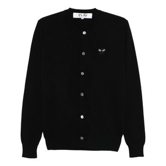 Comme Des Gar&ccedil;ons (WMNS) COMME des GARCONS PLAY FW25 Black Heart Cardigan Black AX-N023-051-1