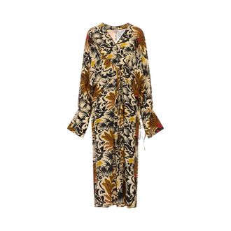 Anjuna Maxi Dresses, female, Brown, Size: S Cassandra Long Kimono