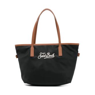 MC2 Saint Barth City Bag Mid Nylon - female - MC2 Saint Barth - Shopping Bags - Black - ONE SIZE - Bags