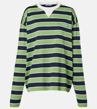 Prada Striped cotton jersey T-shirt