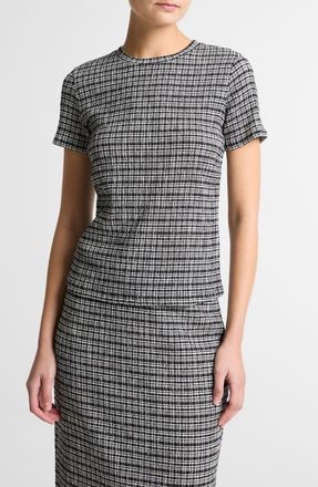 Vince Short Sleeve Crewneck Top in Eclipse Combo at Nordstrom, Size Xx-Small