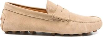 Tod's Mocassino Gommino Macro 52K - Heren - Loafers - Beige - 43 EU - Schoenen