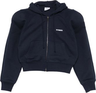 VETEMENTS Kapuzenpullover mit runder Schulter und Rei&szlig;verschluss