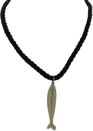 Olivia Welles Gone Fishing Pendant Necklace in Gold /Black at Nordstrom Rack