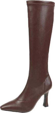 Generic Women Knee High Boots Pointed Toe High Heel Side Zipper Winter Business Casual Party Boot