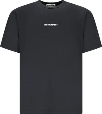 Jil Sander T-Shirt Sportiva con Stampa - Heren - T-shirts - Zwart - L - Polyester - Tops