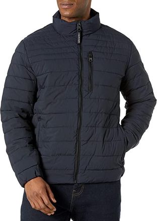 Calvin Klein mens Lightweight Water Resistant Packable Down Puffer Jacket (Standard and Big Tall) Mens Jacket Navy : SM