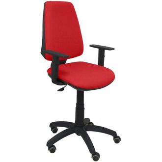 Piqueras y Crespo Silla Elche Cp Bali Rojo Brazos Regulables Ruedas De Parqu&eacute;