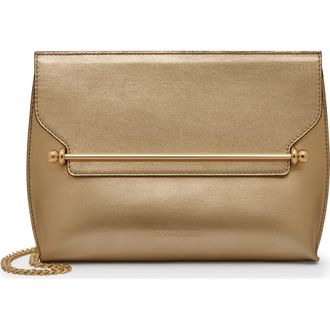 Strathberry Stylist Metallic Leather Crossbody Bag in Gold at Nordstrom