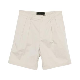 Aspesi Korte Broeken, Heren, Beige, S, Katoen, Pleated Cotton Shorts