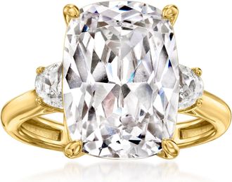 Ross-Simons CZ Ring in 18kt Gold Over Sterling