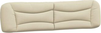 vidaXL Cabecero de cama acolchado tela crema 200 cm Vidaxl