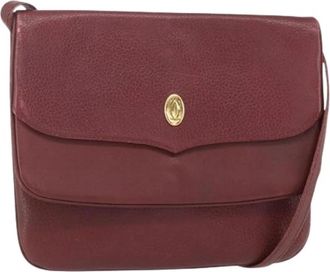 Cartier Pre-owned Vintage Crossbody Tas - Dames - Vintage Schoudertas - Rood - ONE Size - Leer - Vintage