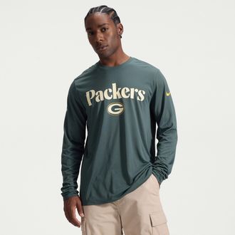 Nike Green Bay Packers Rivalries Collection Sideline Legend Nike Mens Dri-FIT NFL Long-Sleeve T-Shirt in Green | 02TJ33X7T-X5L