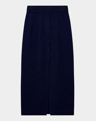 Emporio Armani Virgin Wool-Cashmere Midi Skirt
