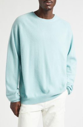 Frenckenberger Cashmere Crewneck Sweater in Cloud Blue at Nordstrom, Size X-Large