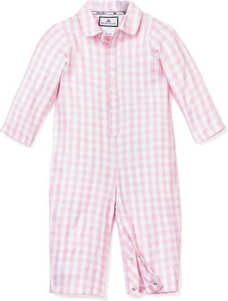 Petite Plume Gingham One-Piece Pajamas in Pink at Nordstrom, Size 12-18M