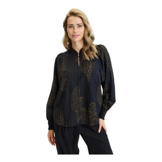 In Front Bluse - - Blouses & Shirts - Donna - Nero - 2XL