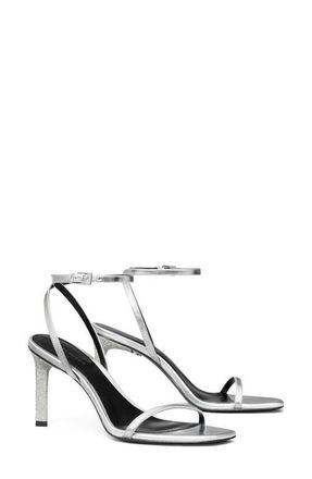 Tory Burch Pav&eacute; Heel Sandal in Silver at Nordstrom, Size 10.5