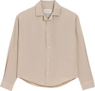 Ami Long Sleeve Boxy Shirt - Heren - Casual Overhemden - Beige - 3XL - Overhemden