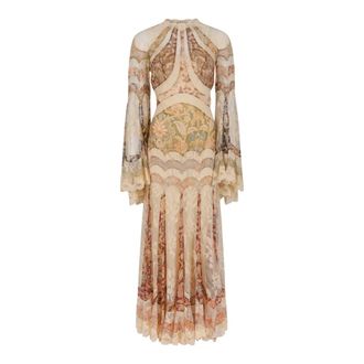 Zimmermann Valiant Panelled Gown - Dames - Jurken - Veelkleurig - Maat: S Zijde