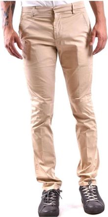 Dondup Beige Katoenen Ritsbroek - Heren - Chinos - Beige - W35 - Katoen - Broeken