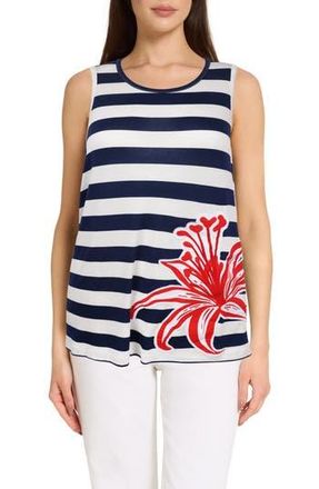 Caribbean Joe The Everyday Stripe Tank in Navy Multi at Nordstrom Rack, Size X-Large