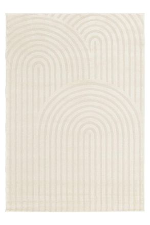 AFK Living Alfombra muy suave y gr&aacute;fica beige 160 x 230 cm