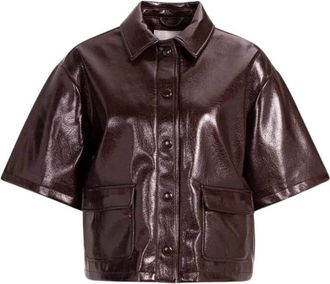 YaYa Giacca effetto pelle - - Jackets - Donna - Marrone - S