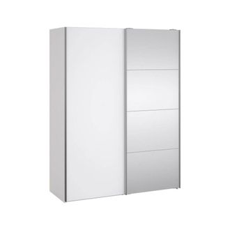Dmora Dmora - Armario 2 Puertas Seraphine, Muebles De Dormitorio, Vestidor, Armario De Ropa, 150x61 H200 Cm, Blanco Brillante