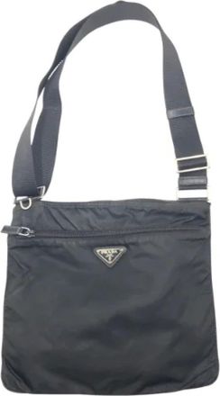 Prada Pre-owned Cross Body Bags, female, Black, Size: ONE SIZE Pre-owned Nylon crossbody-bags