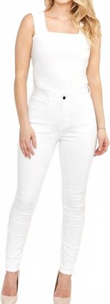 Frank Lyman Design Slim Ankle Length Jeans In White