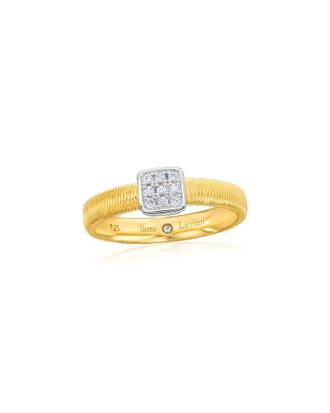 Suzy Levian Suzy Levian Golden Helix Silver Cz Ring
