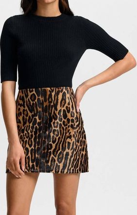 Veronica Beard Emil Cashmere Ribbed Half-Sleeve Pullover Sweater In Black