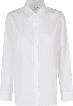 Anine Bing Essie Shirt - Dames - Overhemden - Wit - S - Katoen - Overhemden