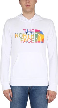 The North Face White Graphic Logo Hoodie